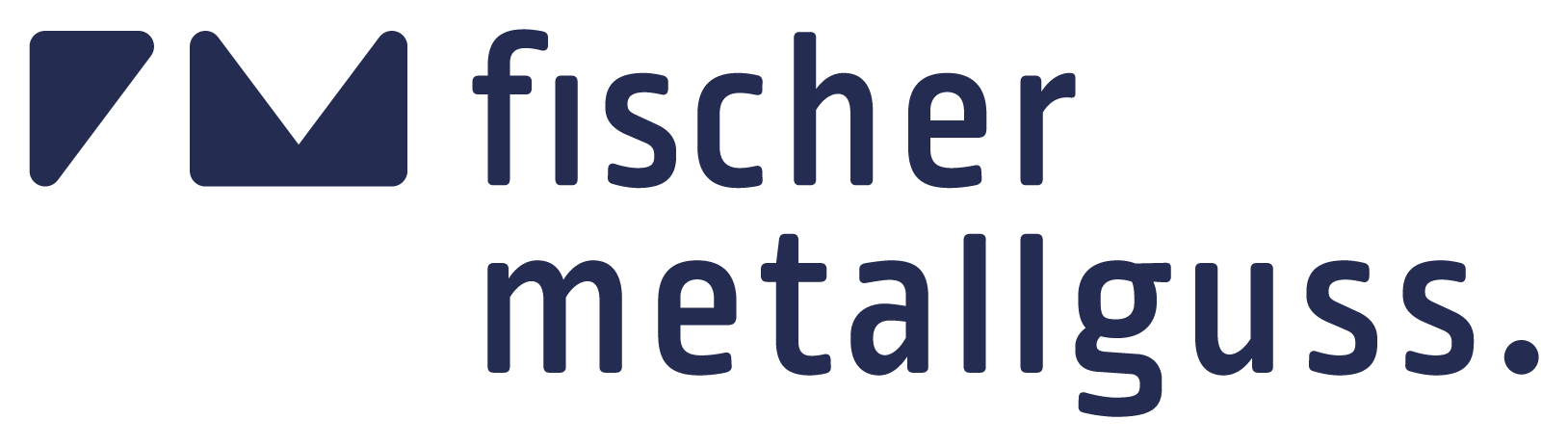 Fischer Metallguss Wortmarke in Space Indigo